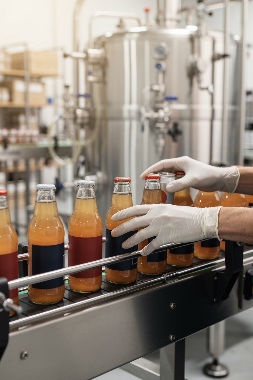 Mojo beverage manufacturing facility with production equipment and bottling lines in New York